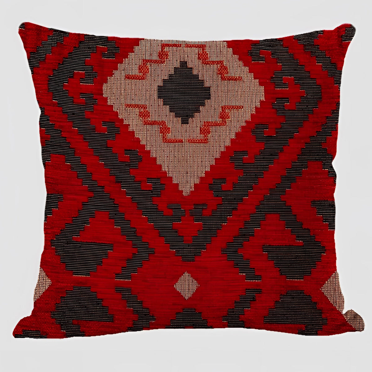 Handwoven Kilim Cushion - Bohemian Ethnic Pillow for Southwestern Decor
