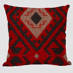 Handwoven Kilim Cushion - Bohemian Ethnic Pillow for Southwestern Decor