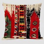 Handwoven Kilim Cushion - Bohemian Ethnic Pillow for Southwestern Decor
