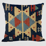 Handwoven Kilim Cushion - Bohemian Ethnic Pillow for Southwestern Decor