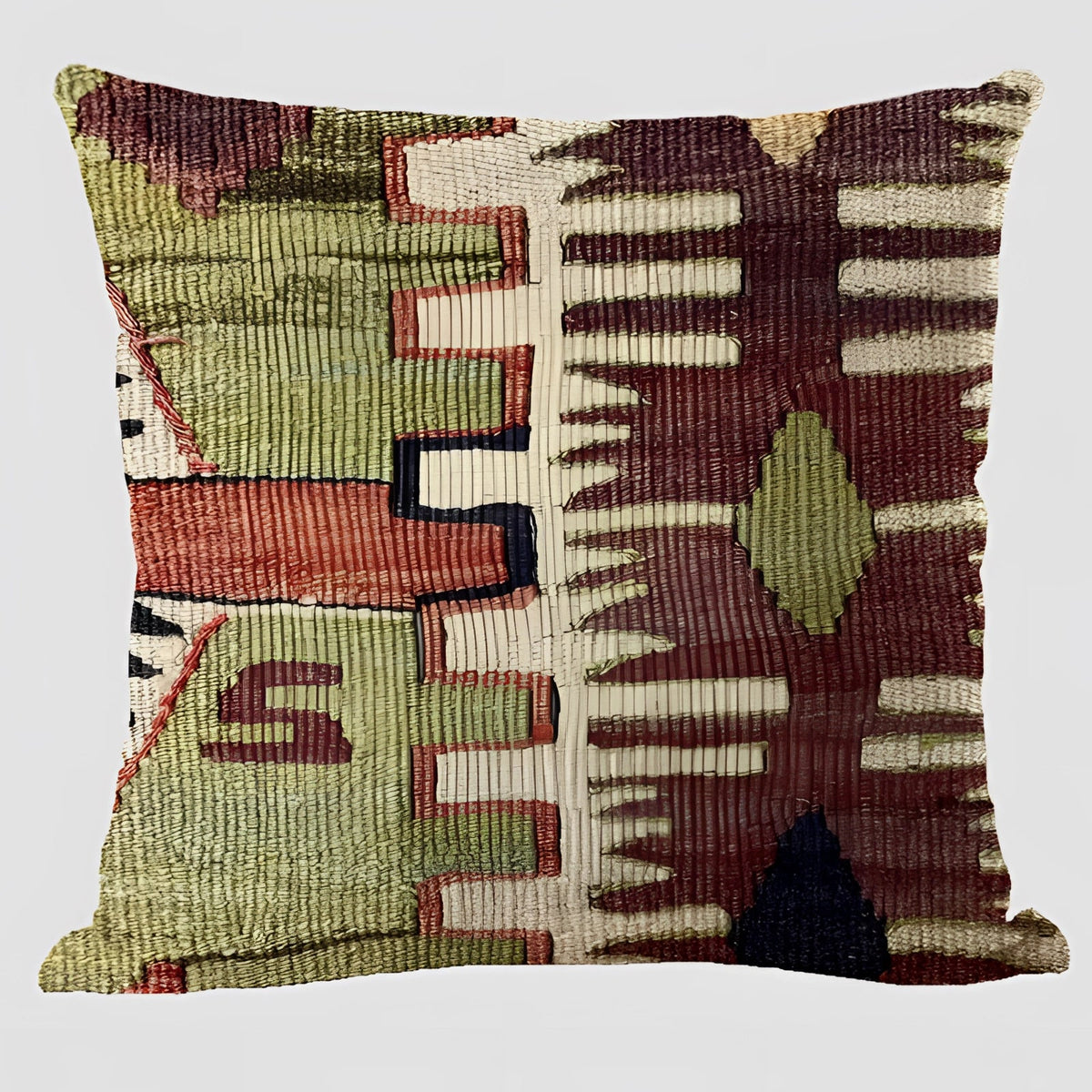 Handwoven Kilim Cushion - Bohemian Ethnic Pillow for Southwestern Decor