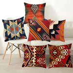 Handwoven Kilim Cushion - Bohemian Ethnic Pillow for Southwestern Decor