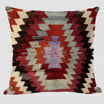 Handwoven Kilim Cushion - Bohemian Ethnic Pillow for Southwestern Decor