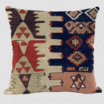 Handwoven Kilim Cushion - Bohemian Ethnic Pillow for Southwestern Decor