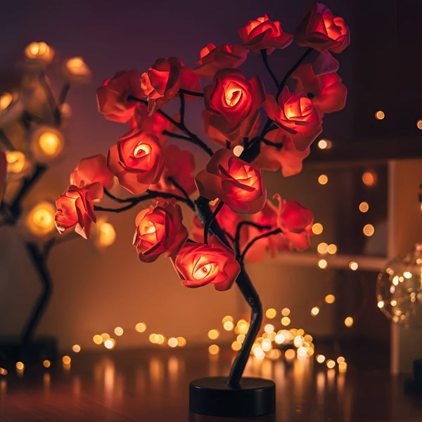 LED Rose Lamp - Romantic Illuminated Flower Decoration, Perfect for Valentine's Gift