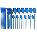 Elegant Modern Pink Stainless Steel Flatware Set | Stylish Pink Cutlery