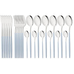 Elegant Modern Pink Stainless Steel Flatware Set | Stylish Pink Cutlery