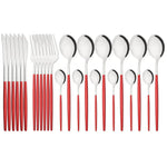 Elegant Modern Pink Stainless Steel Flatware Set | Stylish Pink Cutlery