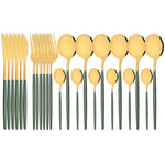 Elegant Modern Pink Stainless Steel Flatware Set | Stylish Pink Cutlery