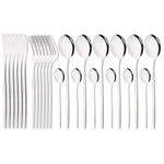 Elegant Modern Pink Stainless Steel Flatware Set | Stylish Pink Cutlery