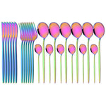 Elegant Modern Pink Stainless Steel Flatware Set | Stylish Pink Cutlery
