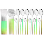 Elegant Modern Pink Stainless Steel Flatware Set | Stylish Pink Cutlery