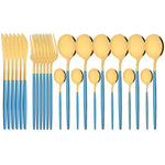 Elegant Modern Pink Stainless Steel Flatware Set | Stylish Pink Cutlery