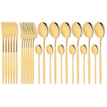 Elegant Modern Pink Stainless Steel Flatware Set | Stylish Pink Cutlery