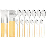 Elegant Modern Pink Stainless Steel Flatware Set | Stylish Pink Cutlery