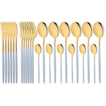 Elegant Modern Pink Stainless Steel Flatware Set | Stylish Pink Cutlery