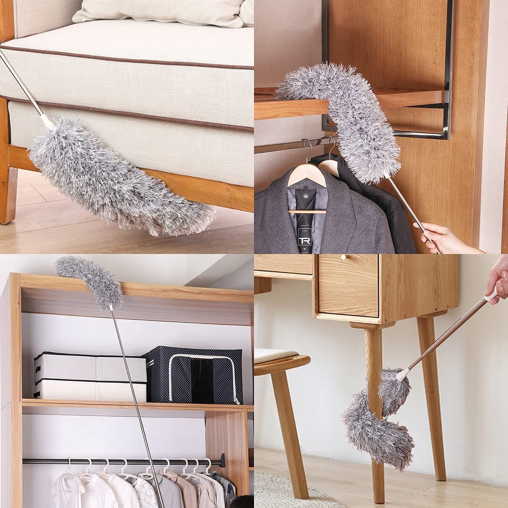 Telescopic Microfiber Duster | Extra Long Reach | Flexible Head | Washable