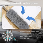 Telescopic Microfiber Duster | Extra Long Reach | Flexible Head | Washable