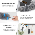 Telescopic Microfiber Duster | Extra Long Reach | Flexible Head | Washable