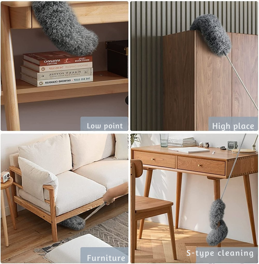 Telescopic Microfiber Duster | Extra Long Reach | Flexible Head | Washable