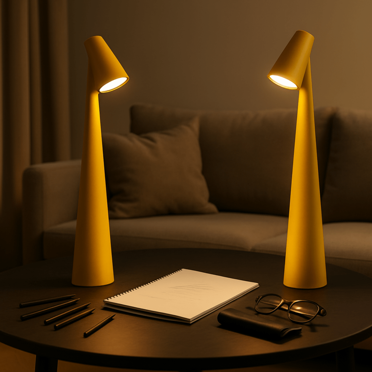 Wireless Dimmable LED Table Lamp | Metal Housing | Rechargeable Battery with 20 Hours Runtime