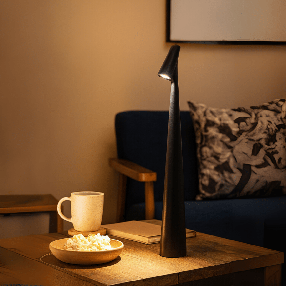 Wireless Dimmable LED Table Lamp | Metal Housing | Rechargeable Battery with 20 Hours Runtime
