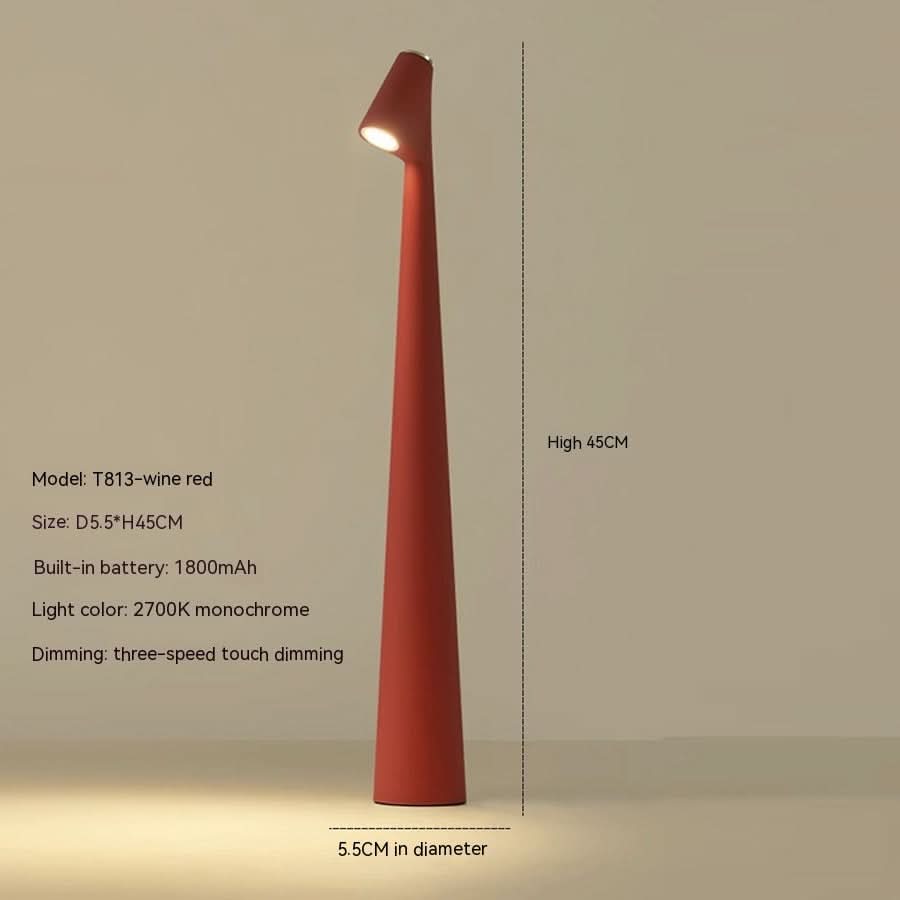 Wireless Dimmable LED Table Lamp | Metal Housing | Rechargeable Battery with 20 Hours Runtime