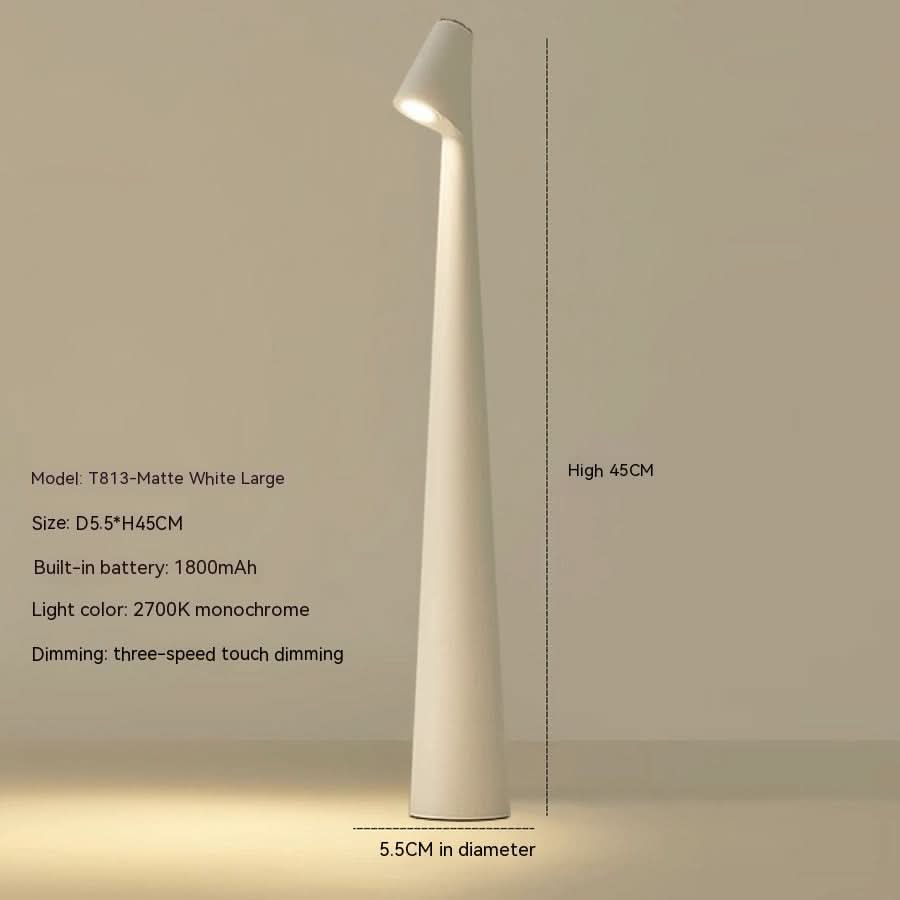 Wireless Dimmable LED Table Lamp | Metal Housing | Rechargeable Battery with 20 Hours Runtime