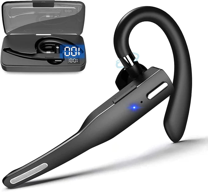 Dual Mic Wireless Bluetooth 5.1 Noise-Cancelling Headset/Earbuds for Truckers