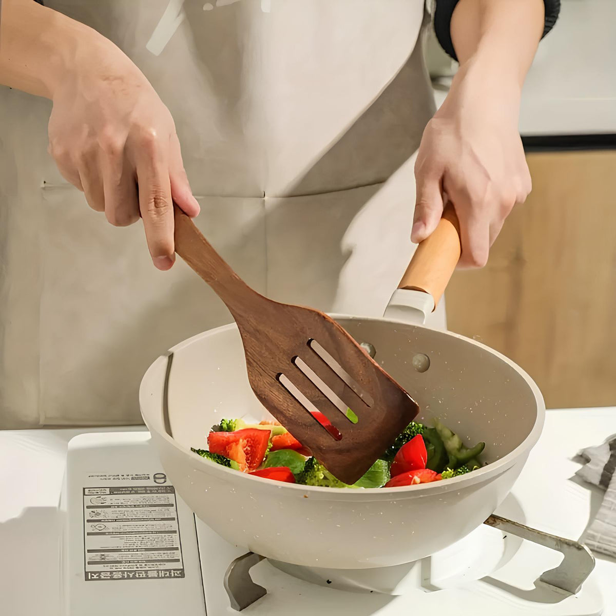 Natural Wood Kitchen Utensils Set