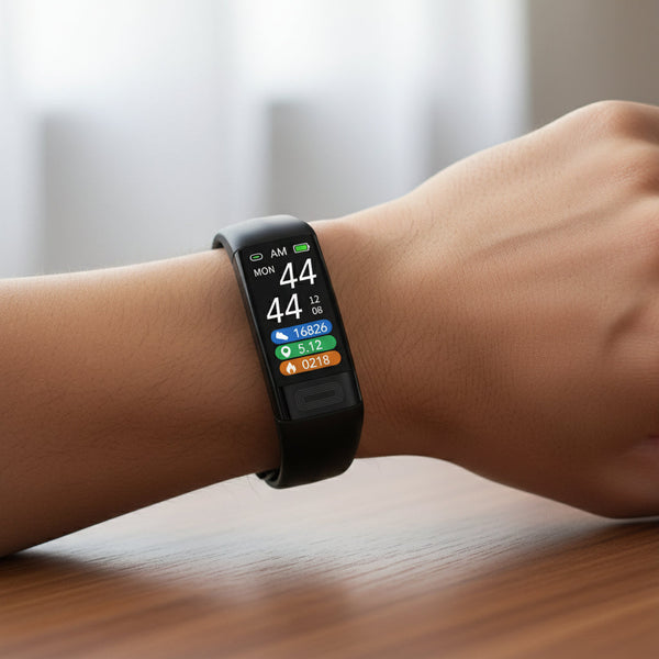 Smart Fitness Bracelet with ECG, Blood Pressure, and Heart Rate Monitoring for Daily Health Tracking