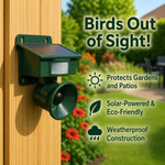 Solar-Powered Bird Deterrent with Animal-Friendly Predator Calls