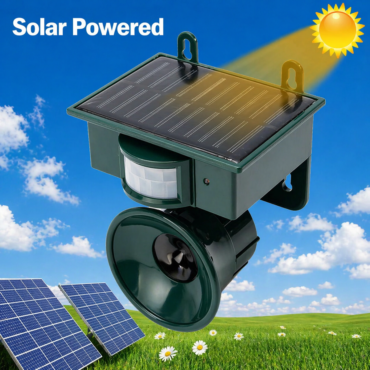 Solar-Powered Bird Deterrent with Animal-Friendly Predator Calls