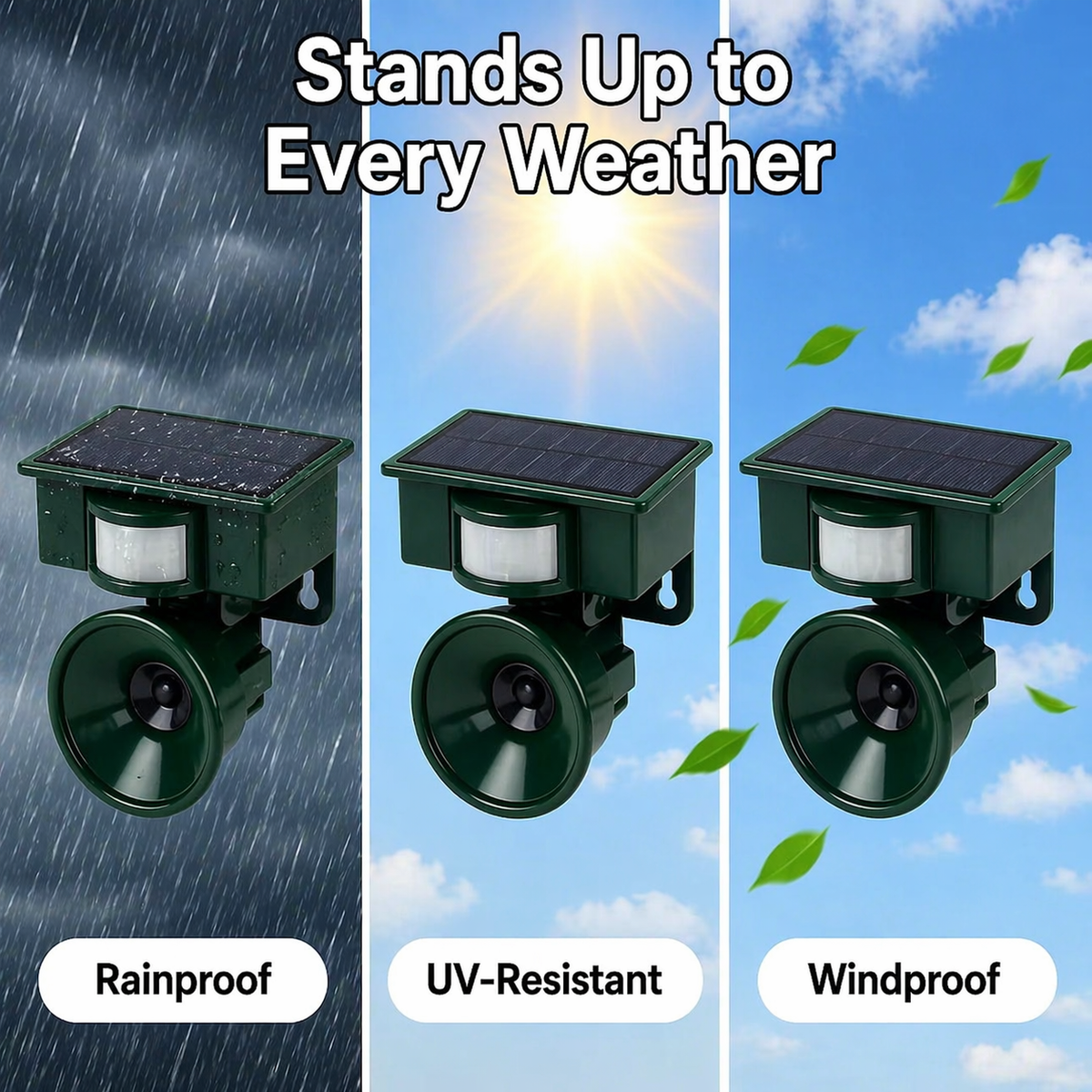 Solar-Powered Bird Deterrent with Animal-Friendly Predator Calls