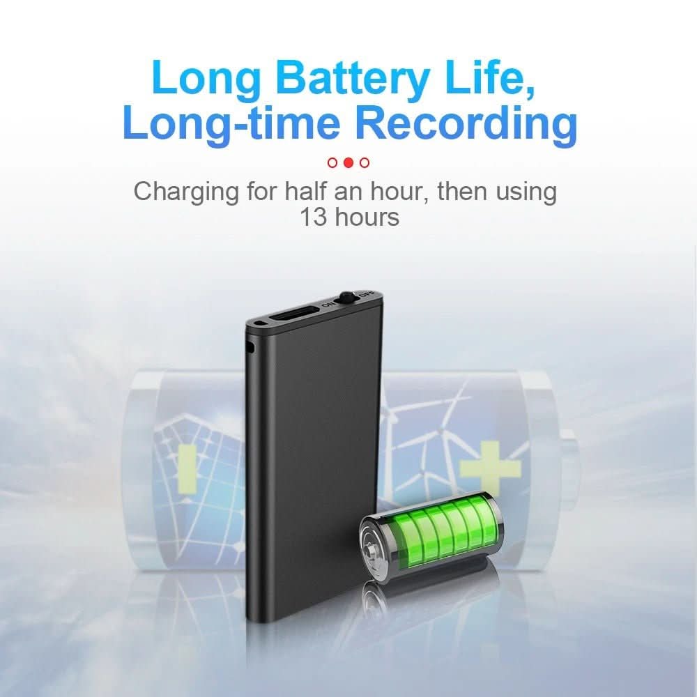 Compact Voice Recorder with Smart Voice Activation Technology