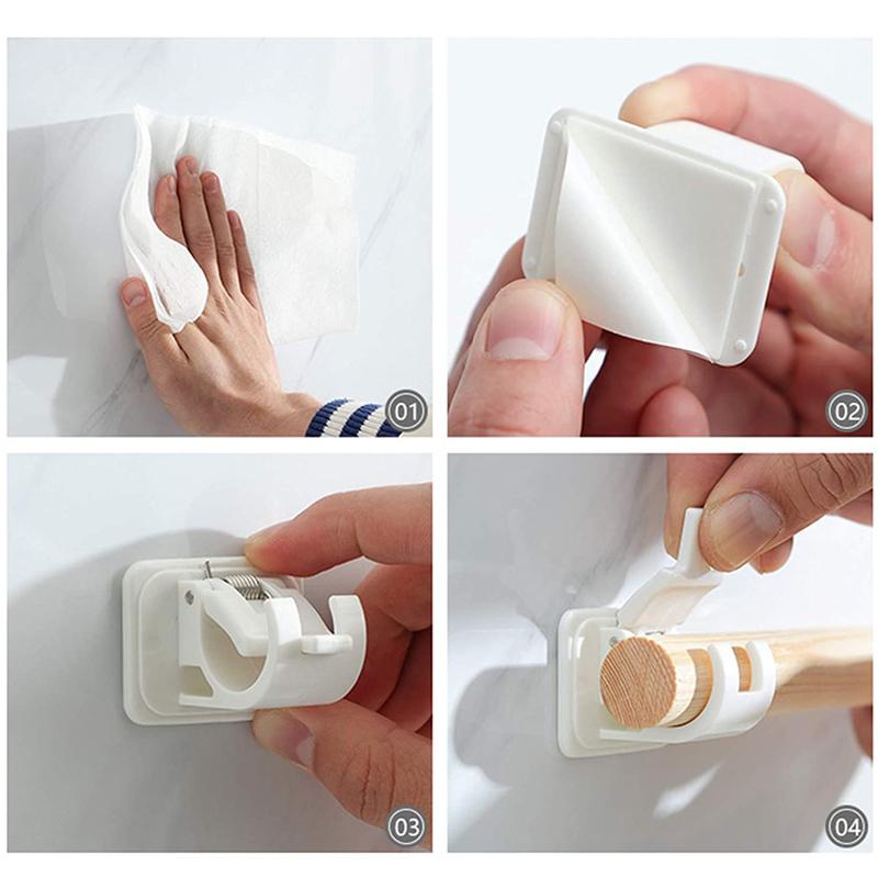 Drill-Free Curtain Holder | Self-Adhesive & Adjustable | Strong Grip