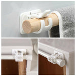Drill-Free Curtain Holder | Self-Adhesive & Adjustable | Strong Grip