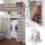 Drill-Free Curtain Holder | Self-Adhesive & Adjustable | Strong Grip