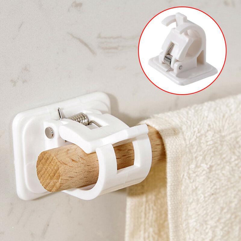 Drill-Free Curtain Holder | Self-Adhesive & Adjustable | Strong Grip