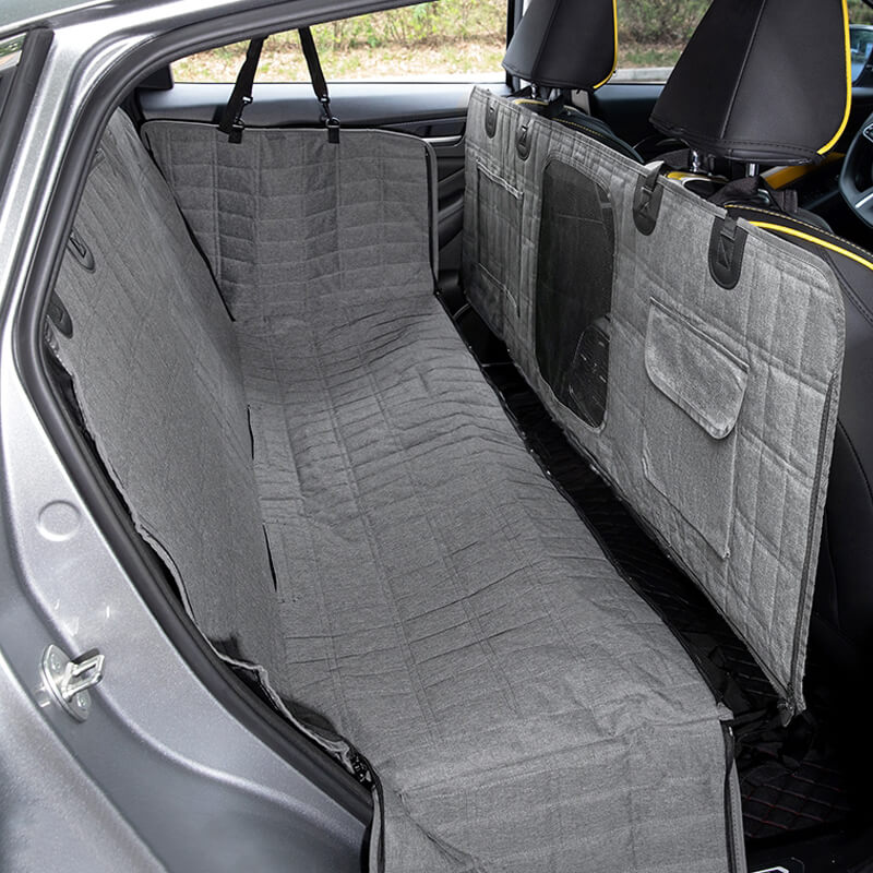 Waterproof Dog Car Seat Cover with Mesh Window