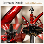 Lotus-Shaped Metal Weather Vane | Rust-Resistant Wind Spinner