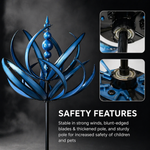 Lotus-Shaped Metal Weather Vane | Rust-Resistant Wind Spinner