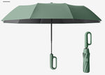 Compact and Durable Wind-Resistant Folding Umbrella with Large Buckle Grip