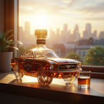 Whiskey Bottle | Mustang-Inspired Decanter | Intricate Glass Design | Perfect for Home Bar