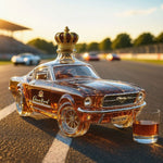 Whiskey Bottle | Mustang-Inspired Decanter | Intricate Glass Design | Perfect for Home Bar
