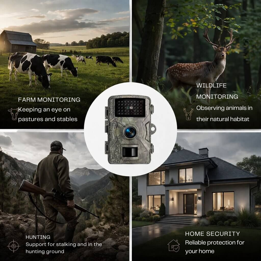 Night Vision Wildlife Camera with Motion Detection | Weatherproof Design | Forest Guardian
