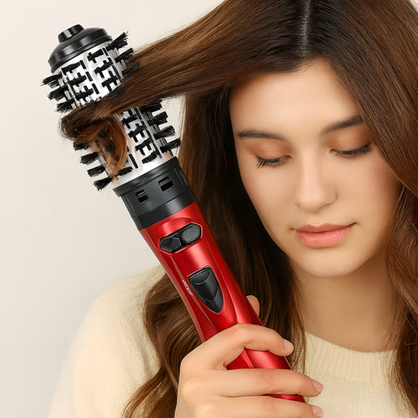 Rotating Ionic Hair Brush and Dryer-Curling Iron