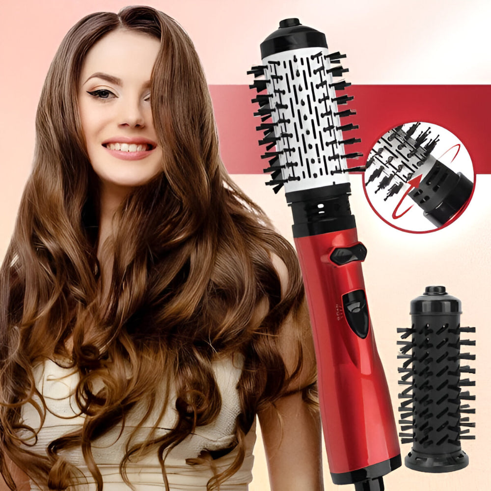 Rotating Ionic Hair Brush and Dryer-Curling Iron
