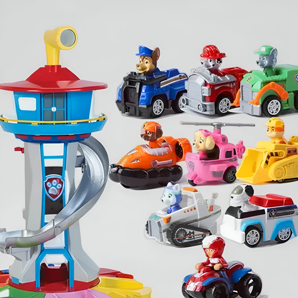 Kids' Tower Slide Car Playset