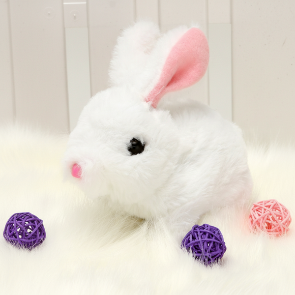 Interactive Plush Rabbit Toy with Movements and Sounds for Kids